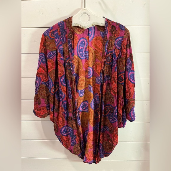 VOLCOM – Kimono drapé à imprimé cachemire – Taille unique - Picture 5 of 11